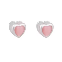 PINK HEART STUD EARRINGS  - Thumbnail 3