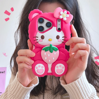 Strawberry bear kitty phone case🍓🐱