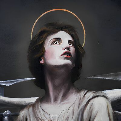 Painting by rx strip “annunciation“