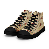 Love Womens high top canvas shoes - Thumbnail 2