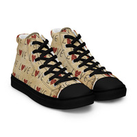 Love Womens high top canvas shoes - Thumbnail 7