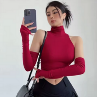 Y2K Turtleneck Crop Top - Thumbnail 5
