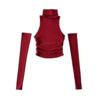 Y2K Turtleneck Crop Top - Thumbnail 4