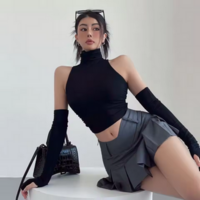 Y2K Turtleneck Crop Top - Thumbnail 1