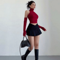 Y2K Turtleneck Crop Top - Thumbnail 3