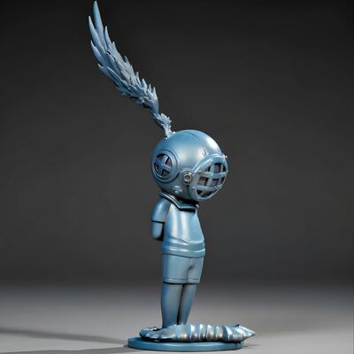 Bronze sculpture by sank toys "the void-pass away"