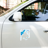 Kiss-cut vinyl decals - Blue Birds - Thumbnail 2