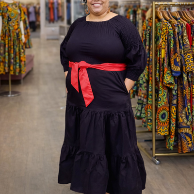 Black dress w/ headwrap - Thumbnail 5