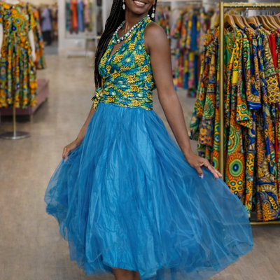  tropical oasis halter tulle dress - Thumbnail 4