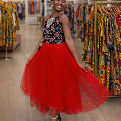 Summer soirée halter tulle dress - Thumbnail 2