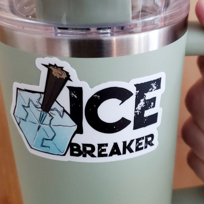 Ice breaker vinyl sticker