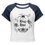Bug hoe OG design Womens micro rib raglan baby tee-1