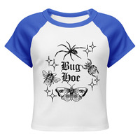 Bug hoe OG design Womens micro rib raglan baby tee - Thumbnail 3