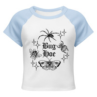 Bug hoe OG design Womens micro rib raglan baby tee - Thumbnail 4