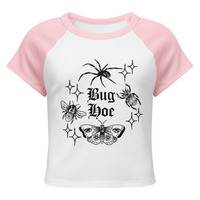 Bug hoe OG design Womens micro rib raglan baby tee - Thumbnail 5