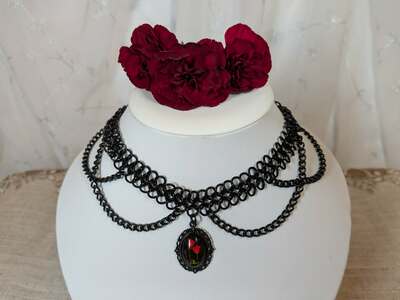 chainmail gothic choker necklace