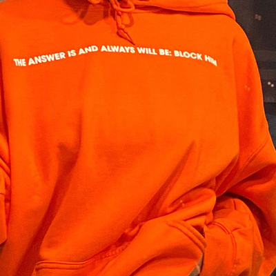 Free shipping-"block him" hoodie