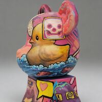 Custom Bearbrick 400% by Moi Martos "Metropolis” - Thumbnail 4