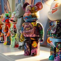 Custom Bearbrick 400% by Moi Martos "Metropolis” - Thumbnail 2