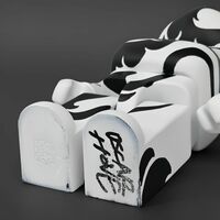 Custom Bearbrick 400% by Oscar Hove “Kemuri (煙)” - Thumbnail 5