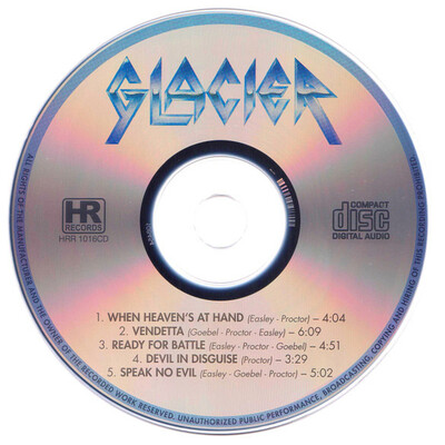 Glacier - self titled ep (brand new 2025 import 40th anniversary cd reissue from high roller records)