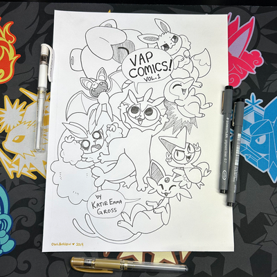 Original ink drawing - vap comics vol. 1 cover