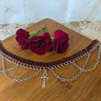 Ahnk chainmaille choker necklace - Thumbnail 3