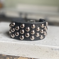 3-2-3 Medium Dome Studs Wristband - Thumbnail 2
