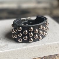 3-2-3 Medium Dome Studs Wristband - Thumbnail 5