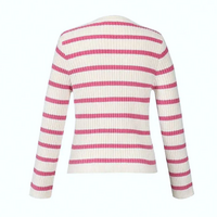 PINK & WHITE STRIPED KNIT SWEATER   - Thumbnail 2