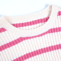 PINK & WHITE STRIPED KNIT SWEATER   - Thumbnail 3