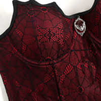 Dark Aesthetic Gothic Sleeveless Crop Top for Women - Thumbnail 1