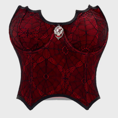 Dark Aesthetic Gothic Sleeveless Crop Top for Women