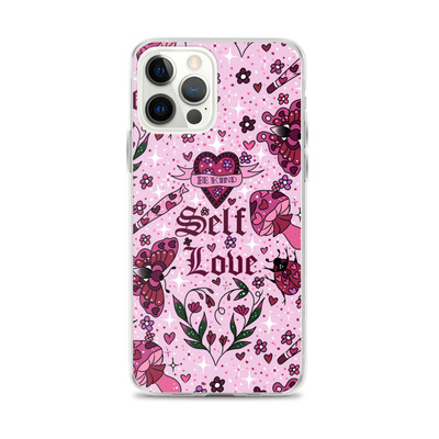 Self love clear case for iphone