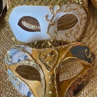 Venetian Mask-Carnival-Masquerade Mask Handmade - Thumbnail 2