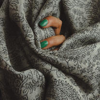 Pure Cashmere Embroidered scarf. Small-batch woven in India.