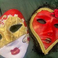 Venetian Mask-Carnival-Masquerade, handmade - Thumbnail 1