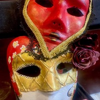 Venetian Mask-Carnival-Masquerade, handmade - Thumbnail 2