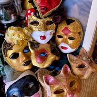 Venetian Mask-Carnival-Masquerade, handmade - Thumbnail 3