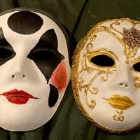 Venetian Mask-Carnival-Masquerade, Handmade - Thumbnail 1