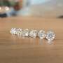 Brilliant Radiant Cut/Diamond Cut White CZ 925 Sterling Silver Earstuds, Studs Earrings one Pair-1