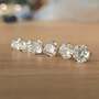 Brilliant Radiant Cut/Diamond Cut White CZ 925 Sterling Silver Earstuds, Studs Earrings one Pair-2