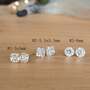 Brilliant Radiant Cut/Diamond Cut White CZ 925 Sterling Silver Earstuds, Studs Earrings one Pair-1