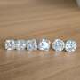 Brilliant Radiant Cut/Diamond Cut White CZ 925 Sterling Silver Earstuds, Studs Earrings one Pair-2