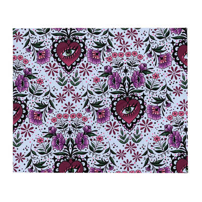 Ornamental heart throw blanket