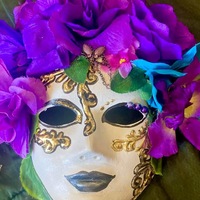 Venetian Mask-Carnival-Masquerade, Handmade - Thumbnail 1