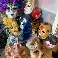 Venetian Mask-Carnival-Masquerade, Handmade - Thumbnail 3