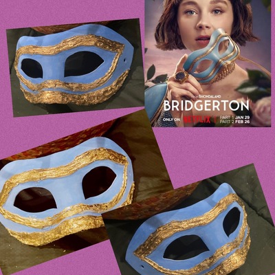 Masquerade mask— venetian style mask- bridgerton ball eloise 