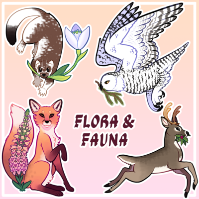 Flora and Fauna Sticker Pack