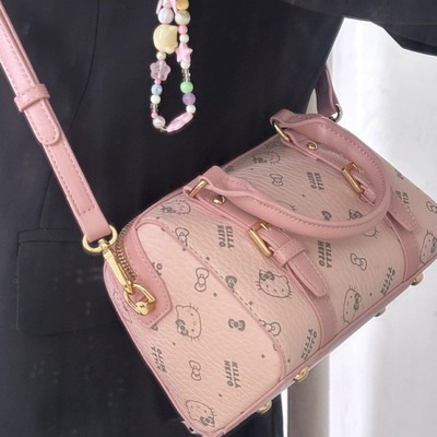 Pink kitty tote bag crossbody bag